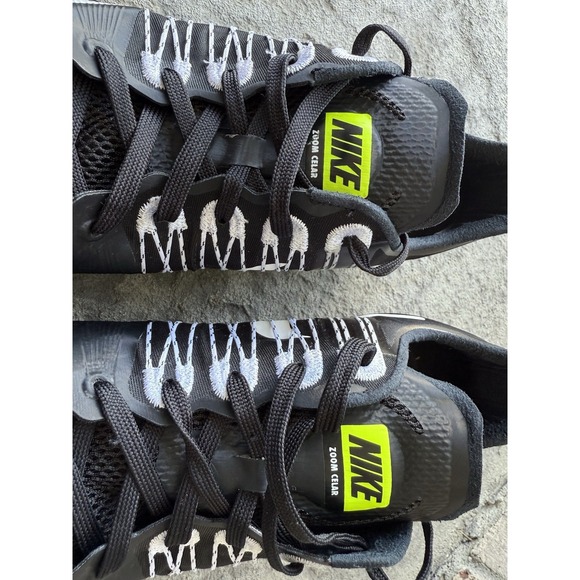 Nike Zoom Flywire Black/White metal Spikes Men's 13 Racing Sprint Track Shoe - Picture 8 of 10